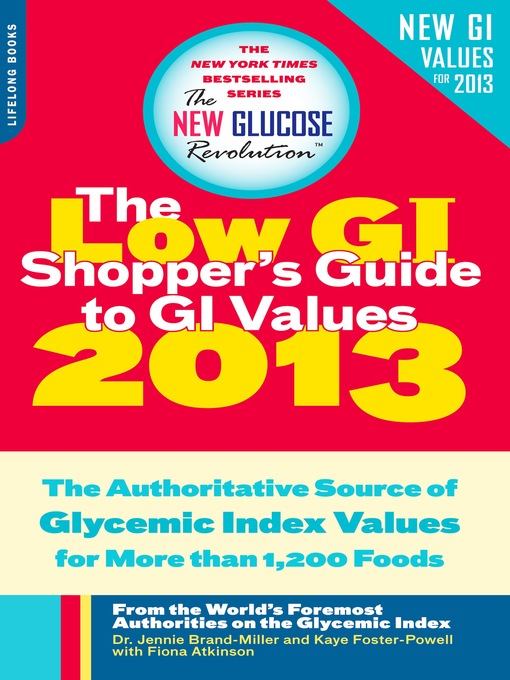 Title details for The Low GI Shopper's Guide to GI Values 2013 by Jennie Brand-Miller - Wait list